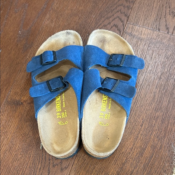 Birkenstock Shoes - Birkenstock Womens Navy Double-Strap Sandals